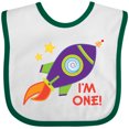 thumbnail image 3 of Inktastic 1st Birthday Rocketship One Year Old Boys or Girls Baby Bib, 3 of 4