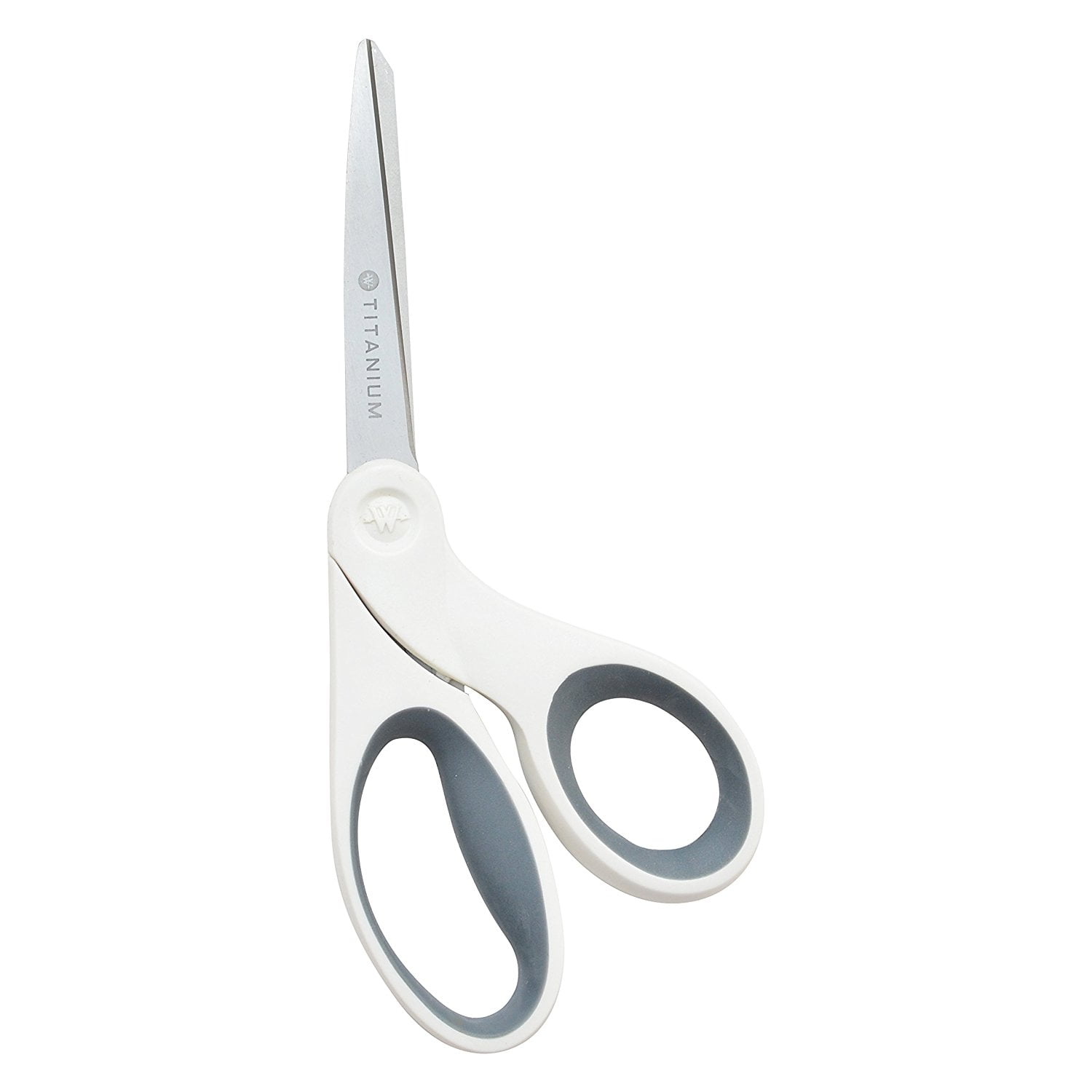 Westcott 16380-001 4 Curved Blade Titanium Embroidery Scissors for  Crafting, White/Gray