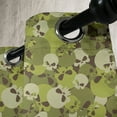 thumbnail image 3 of Ambesonne Skull Grommet Curtain, Scary Concept Design, 50" x 72", Green Pale Green Beige, 3 of 6