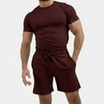 thumbnail image 1 of Ensemble d'Été 2 Pcs pour Hommes Chemises à Manches Courtes et Shorts de Plage, 1 of 7