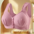 thumbnail image 4 of OVAFBAU Bras for Women Supportive Seamless Push Up Bra T-Shirt Bra Plus Size Wireless Bra Front Closure Fixed Cup Push Up Shaping Tank Women Underwears, 4 of 8