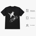 thumbnail image 6 of Skateboarding Cat Graphic T-Shirt, Unisex Classic Fit Animal Tee, 6 of 9