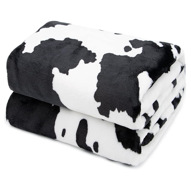 Manta ligera y suave con estampado de vaca, ideal como regalo o decoración, 50 x 60 pulgadas, para niñas, niños, mujeres y hombres