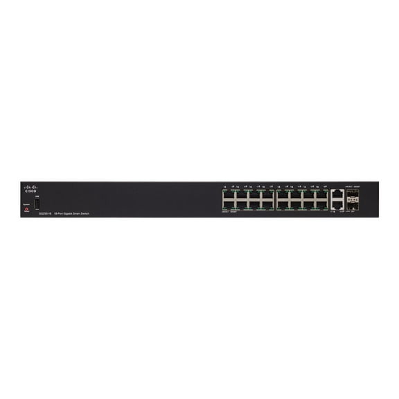 Cisco SG250-18 18-Port Gigabit Smart Switch - 18 x Gigabit Ethernet Network - Manageable - Twisted Pair - 2 Layer Supported - Rack-mountable - Lifetime Limited Warranty