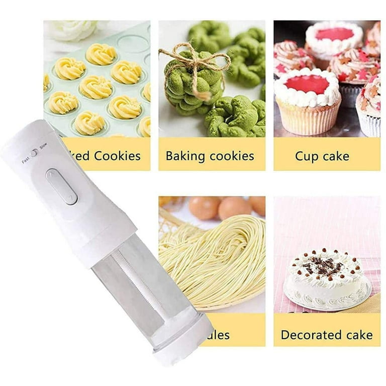 Electric Cookie Press Gun,Cookie Making kit with 12 Discs and 4 Icing Tips