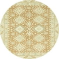 thumbnail image 1 of Ahgly Company Indoor Round Abstract Khaki Gold Abstract Area Rugs, 6' Round, 1 of 6