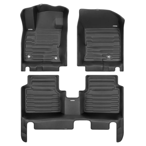 TuxMat - For Lincoln Corsair 2019-2026 Models - Custom Car Mats - Maximum Coverage, All Weather, Laser Measured - This Full Set Includes 1st and 2nd Rows