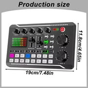Professional Audio Mixer, Live Sound Card DJ Mixer Effects Voice Changer, Sound Card Audio Mixer Podcast Studio Gaming, Professional Audio Mixer For Streaming Podcasting Gaming
