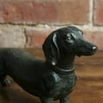 thumbnail image 3 of Home Decor Black Standing Long Dog Resin Statue,Stone Resin Sitting Labrador Dog Desktop Decorative Figurine, 3 of 7
