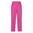 thumbnail image 5 of Full Length Pants for Women Lightweight Plus Size Solid Color Pants Casual Elastic Waist Side Pockets Sports Activewear Yoga Trousers Comfy Autumn Outfits, 5 of 7