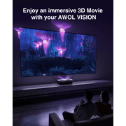 AWOL VISION DLP Link 3D Glasses, Rechargeable Active compatible with most DLP LINK 3D Technology Projectors/TVs. (2Packs)