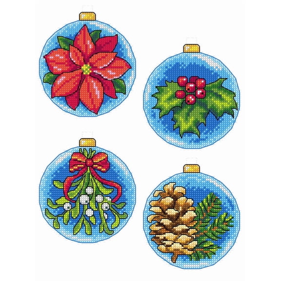 Counted Cross-Stitch Kit Christmas Baubles 213CS