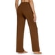 thumbnail image 5 of Pantalones de Yoga para Mujer, de Pierna , con Bolsillos, Cintura Alta, Elásticos, Informales, Deportivos. Marrón Oscuro M, 5 of 6