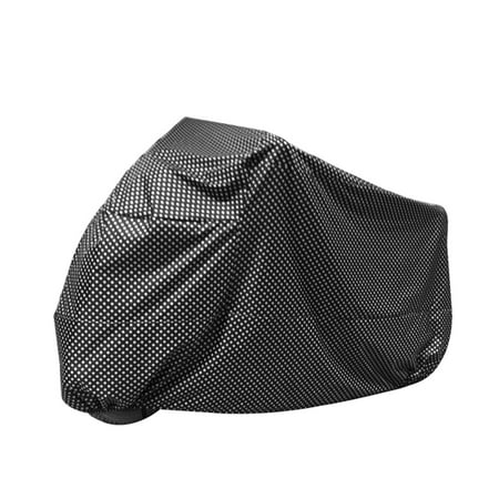 XL Black Dotted Motorcycle Waterproof For Harley Davidson UV Protective Breathable Cover Outdoor