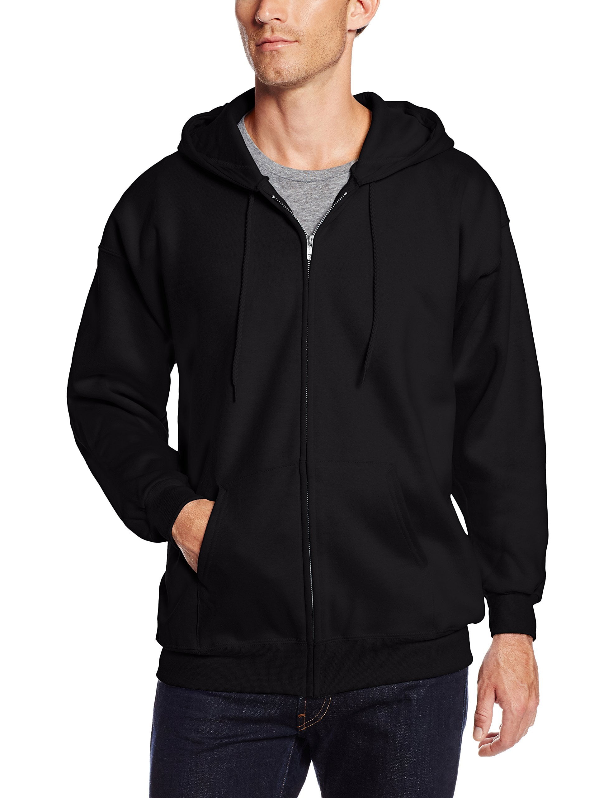 Hanes Men's Full Zip Ultimate Heavyweight Fleece Hoodie 3XLarge Black