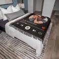 thumbnail image 2 of Custom Photo Upload and Favorite Song Woven Blanket, 2 of 8