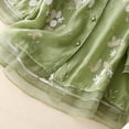 thumbnail image 6 of Womens Shirts Retro Embroidered Patchwork Elegant Spring Summer T Shirts for Women Green L, 6 of 7