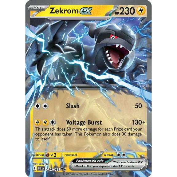 Pokemon Black Bolt Double Rare Zekrom ex #34