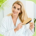 thumbnail image 3 of OPALESQUE 6 Pcs Boar Bristle Hair Brush Bulk Wooden Paddle Hairbrush Detangler Brush DIY Gifts for Wedding Bridesmaids Party Women Men Thick Thin Long Styling Curly Wet Dry Hair Detangling Massaging, 3 of 7
