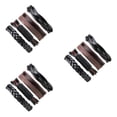 thumbnail image 2 of Minnieouse Pack of 4 Bracelets Leather Bangle Wristband Wearable Wrist Stylish Wrap Personalized Jewelry Casual Gift Wedding Leisure Type1, 2 of 6