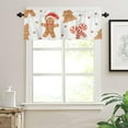 thumbnail image 2 of Christmas Valance for Windows,Gingerbread Man Winter Window Treatments 1 Panel Short Curtains for Kitchen Windows Bathroom Bedroom,54 x 18 Inch, 2 of 6