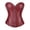 Wine, variant on mgoYE Corsets for Women Leather Corset Top Zipper Halloween Top Party|Red S