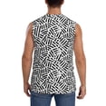 thumbnail image 4 of Kdxio Weave Geometric for Men's Muscle T-shirt,Sleeveless for Workout Running Athletic Gym Lounge Casual, 4 of 7