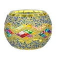 thumbnail image 2 of Candelabro de mosaico Colco soporte de lámpara florero cuenco de decoración para hogar amarillo, 2 of 8