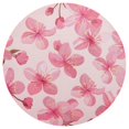 thumbnail image 3 of Ryvnso Pink Cherry Blossoms Flower Round Plate Mats Dining Table Placemat Set of 4 for Holiday Decoration, 3 of 7