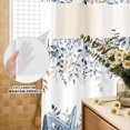 thumbnail image 3 of No Hook Shower Curtain, Blue Coastal Shower Curtains for Bathroom with See Through Top Window, Summer Beach Starfish Weeping Eucalyptus Waterproof & Washable Bath Curtain 60"x72", 3 of 9