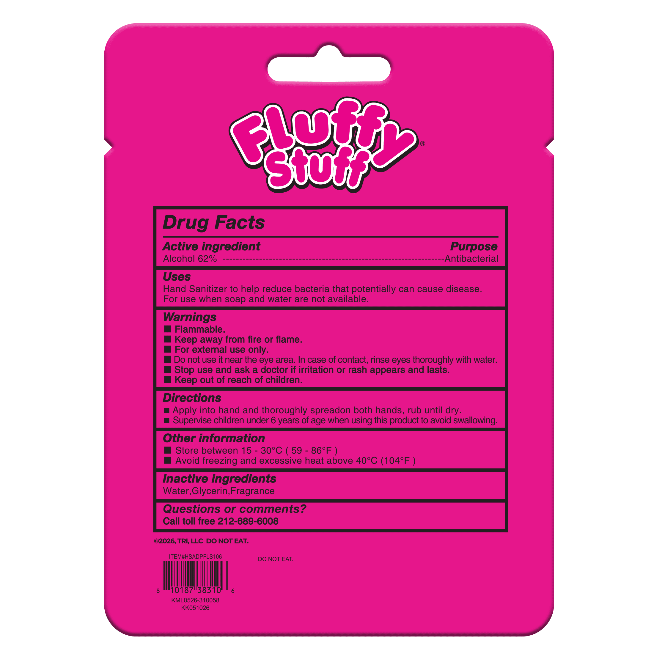 Fluffy Stuff Hand Sanitizer
