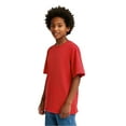 thumbnail image 2 of Zfeel Kids Athletic T-Shirt, Moisture-Wicking Sports Tee, Quick-Dry Polyester, Red, XS, 2 of 5
