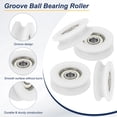 thumbnail image 3 of Uxcell U Groove Ball Bearing Roller, 6 x 30 x 10mm Nylon Pulley Guide Wheel Stainless Steel Track Wheel Heavy Duty Replacement for Slide Door Window Mechanical Equipment, White Pack of 4, 3 of 7
