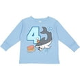 thumbnail image 3 of Inktastic 4th Birthday Shark with Cake Boys or Girls Long Sleeve Toddler T-Shirt, 3 of 5