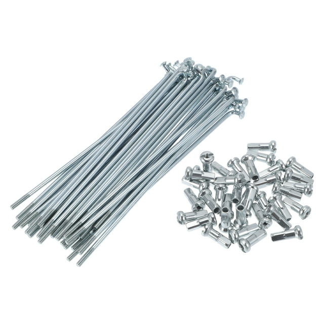 Juego de radios de bicicleta Unique Bargains, 13G, 45, acero galvanizado, tono plateado - 110mm
