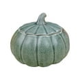 thumbnail image 4 of MasteelfCA Color Mini Pumpkin Shape Tea Can Ceramic Storage Container Sealed Container Coffee Sugar Jar Gift for Restaurant Home -Size S (Green), 4 of 7