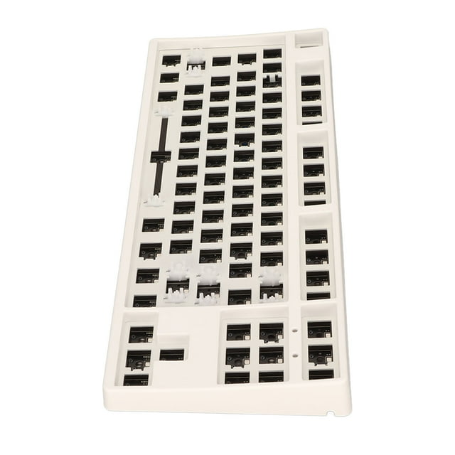 87 Key Mechanical Keyboard DIY Kit, Switch Hot Swap 3000mAh Battery Custom Gaming Keyboard ABS Aluminum Alloy For DIY White