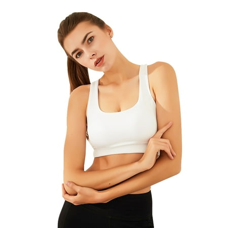 

NICEXMAS 1pc Quick-dry Running Bra Fitness Underwear Stylish Sexy Female Sports Bra Breathable Underwear for Woman Lady - Size S(White)