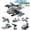 LLXD8612-3, variant on 6‑in‑1 Vehicle Building Blocks Set, ABS Plastic Transformable Bricks Kit for Military Fire Police Construction Air‑Sea Rescue Kids STEM Toy