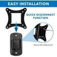 thumbnail image 3 of WWS-Mount-It! MI-2829 Small TV Monitor Wall Mount | RV TV Mount | VESA Wall Mount | Fits 19 20 21 22 23 24 25 27 32 Inch Screens | 75 100 VESA Compatible | Low-Profile Slim Design | 44lb Capacity, 3 of 4