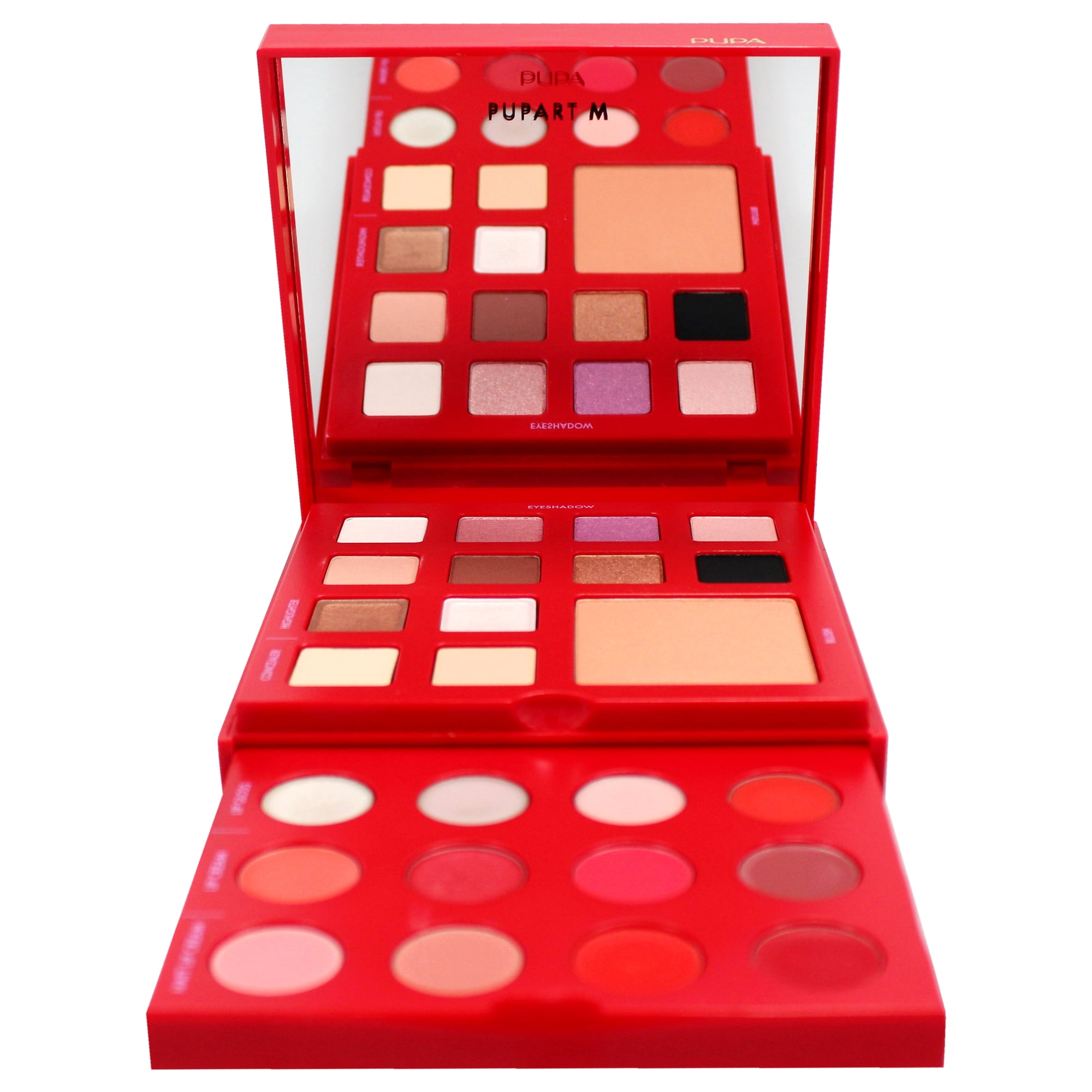 Pupa Milano Pupart M Make-Up Palette, Girls Makeup Kit, 003 Red, 0.4 oz