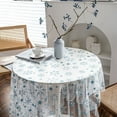 thumbnail image 2 of Lace Tablecloth Elegant Floral Patterns Table Cloth Round Table Cover for Wedding Party Holiday Long Dinner Home Decor, 2 of 6