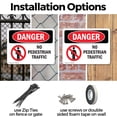 thumbnail image 3 of (2 Pack) No Pedestrian Traffic OSHA Danger Sign 14 Inch X 10 Inch Plastic Sign, Weather Resistant, UV Protected for Workplace, Business, and Construction Site, Made in the USA, 3 of 8