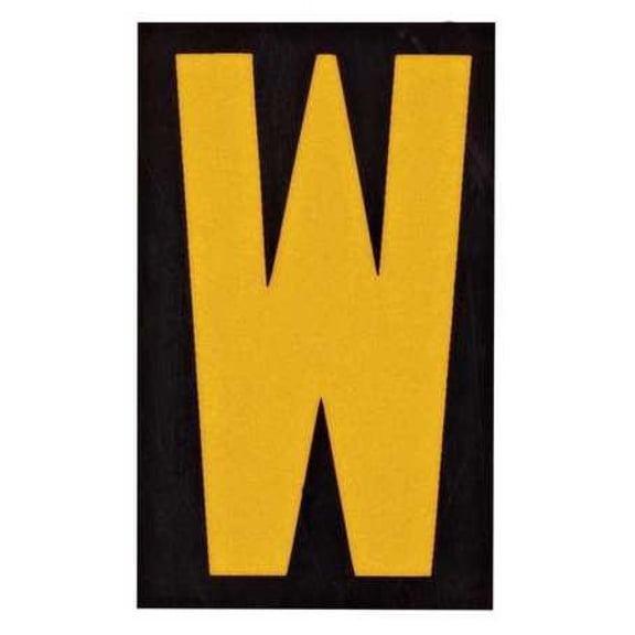 BRADY 5905-W Reflective Numbers And Letters,W,PK25