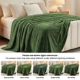 thumbnail image 4 of Superior Alaska Diamond Fleece Blanket 90" x 106", Lightweight Soft Bed Blankets, King Size, Green, 4 of 9