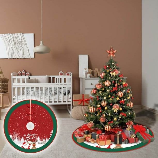 Decoración navideña, regalos navideños, falda para árbol de Navidad, vestido para árbol de Navidad, adornos navideños, adornos navideños, vestido para árbol, decoraciones navideñas, decoraciones para