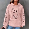thumbnail image 2 of LOVZFMLL Essentials Hoodie Imprimé Graphique avec Poche Manches Longues Automne 2025 Mode pour Femmes Chandail à Capuchon Confortable Mode Urbaine, 2 of 3