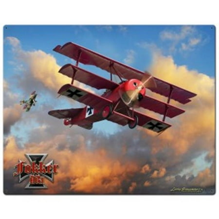 

Larry Grossman Signs LG744 15 x 12 in. Fokker Tri-Plane Satin Metal Sign