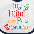 thumbnail image 4 of Inktastic Mimi and Pop Love Me Grandchild Boys or Girls Baby Bib, 4 of 4