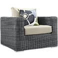 thumbnail image 4 of Modway Summon 7 Piece Outdoor Patio Sunbrella® Sectional Set in Canvas Tuscan, 4 of 12